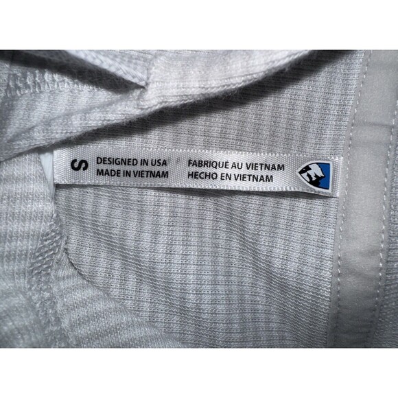 Kuhl Women's Stria Hoodie Size Small Pullover Gray White Striped Lightweight - Picture 16 of 16